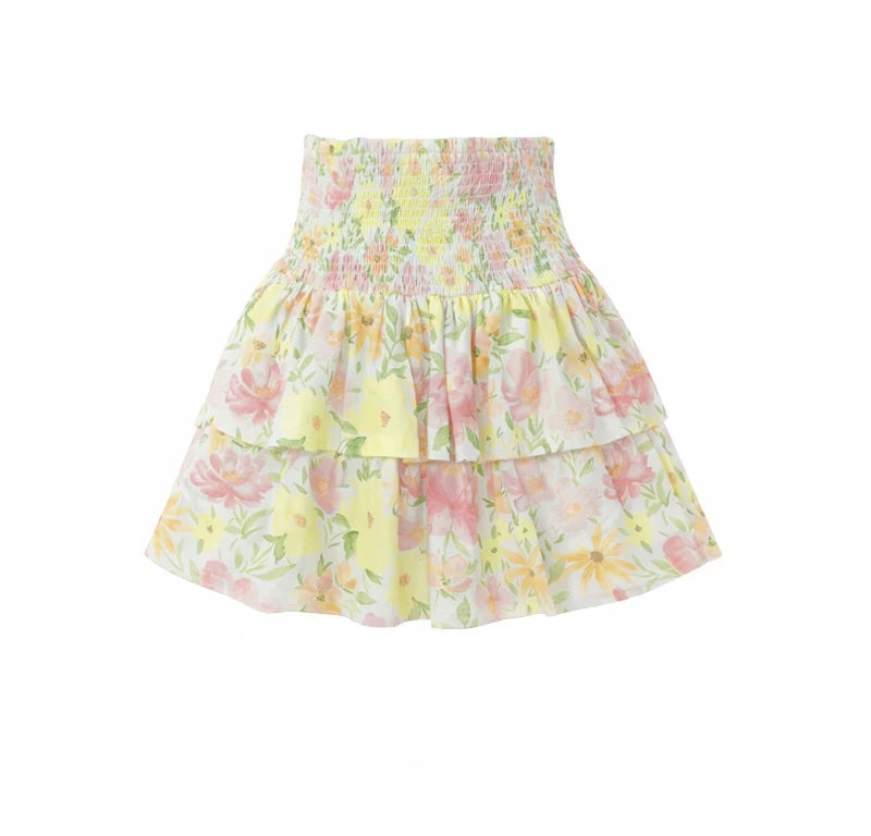 Milla Skirt Yellow Printed