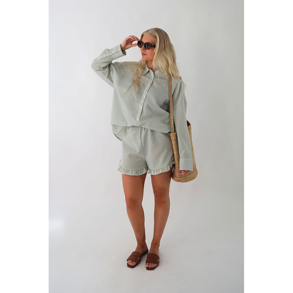 Sonja Shorts Green White
