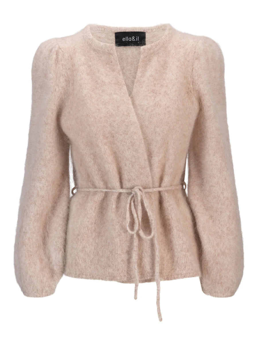 Fredrikke Chunky Cardigan Beige Melange