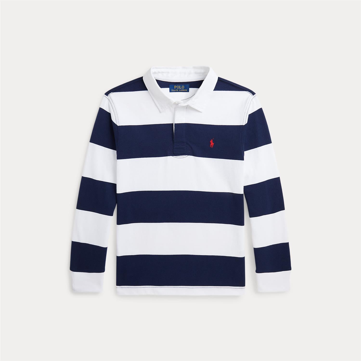 The Iconic Rugby Shirt White/Cruise Navy
