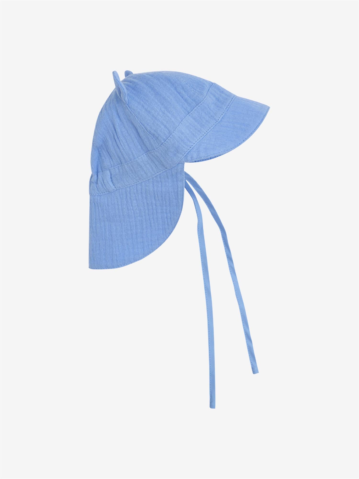 Summer Hat Ears Muslin Della Robbia Blue