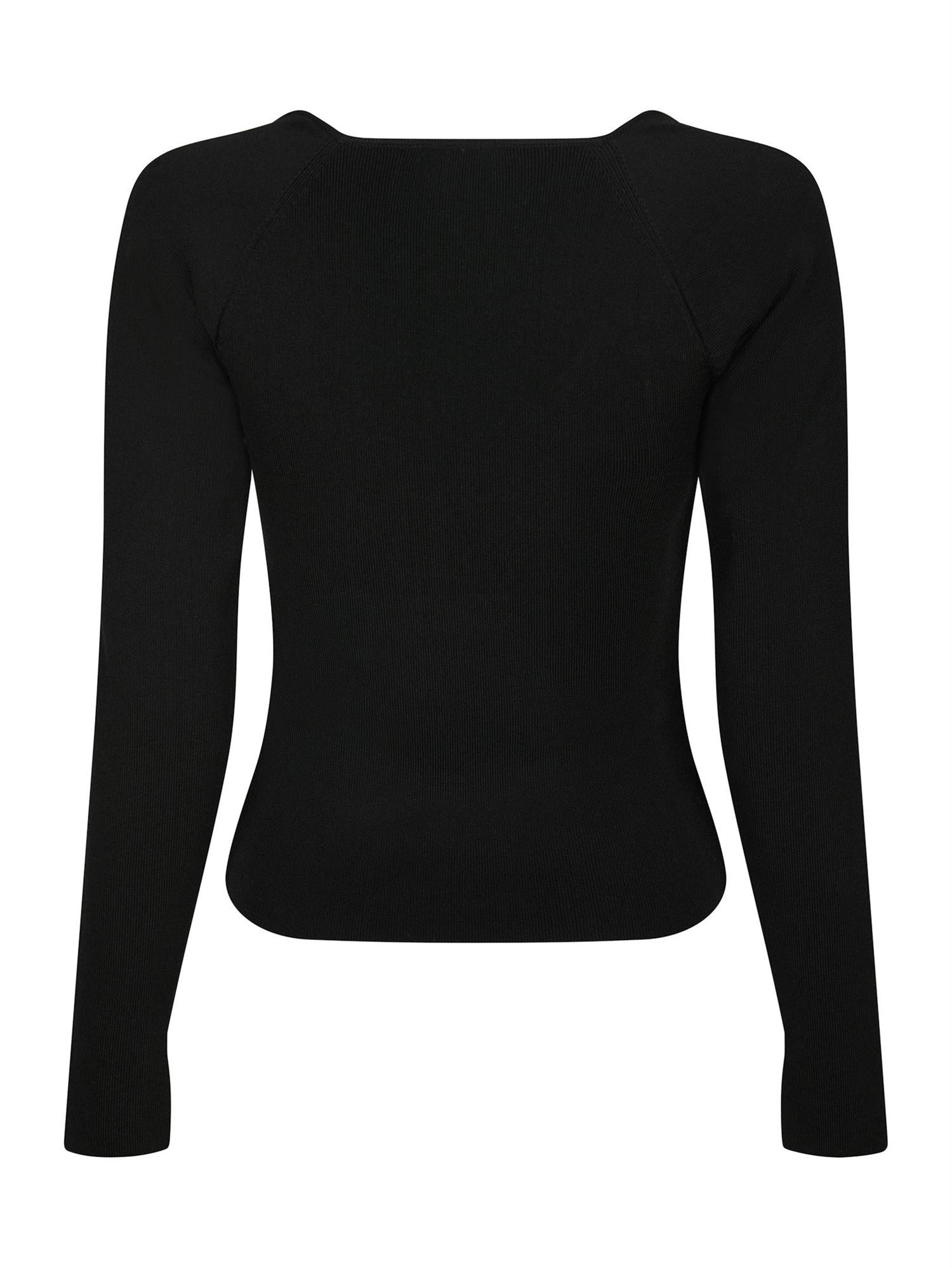 Elaina Knit Blouse Black