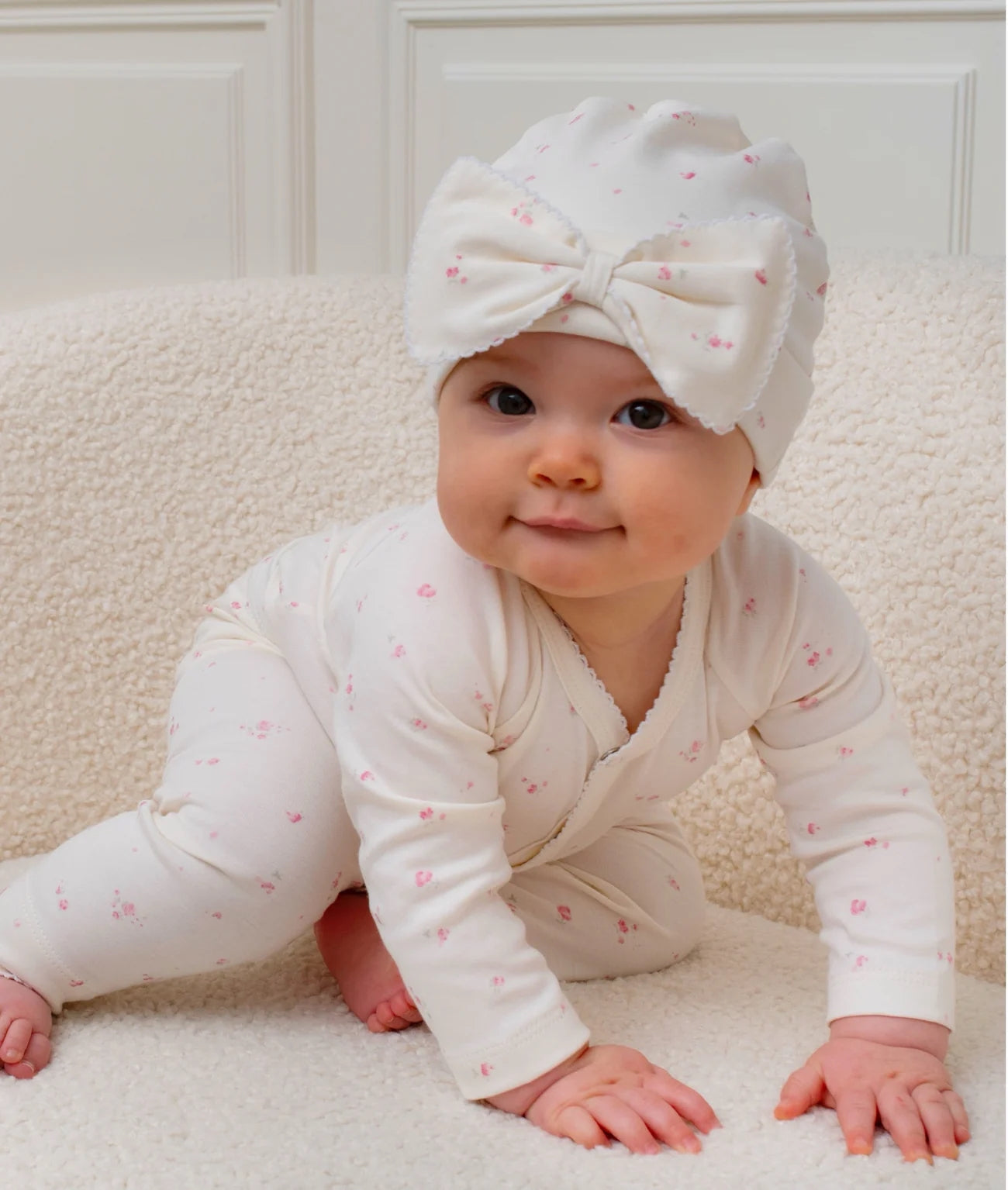 Rose Garden Bow Hat Ivory