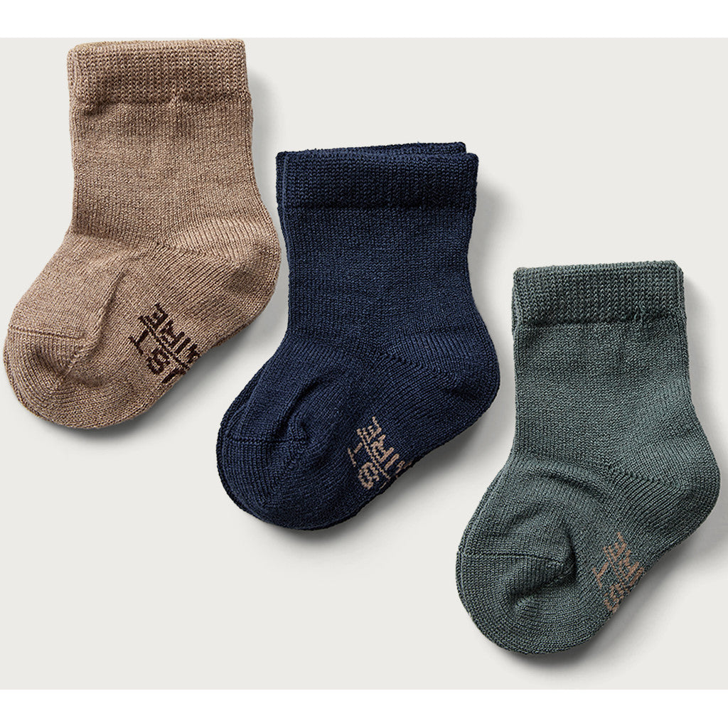 Foty 3-Pack Socks Wool/Bamboo Blues