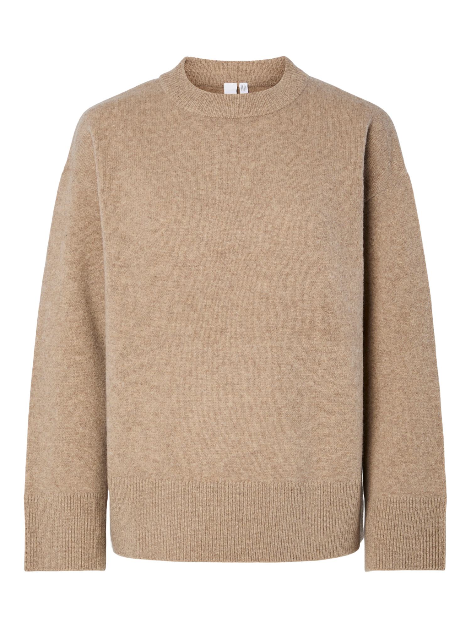 YASNOLA Wool Knit Pullover Oat Milk Melange