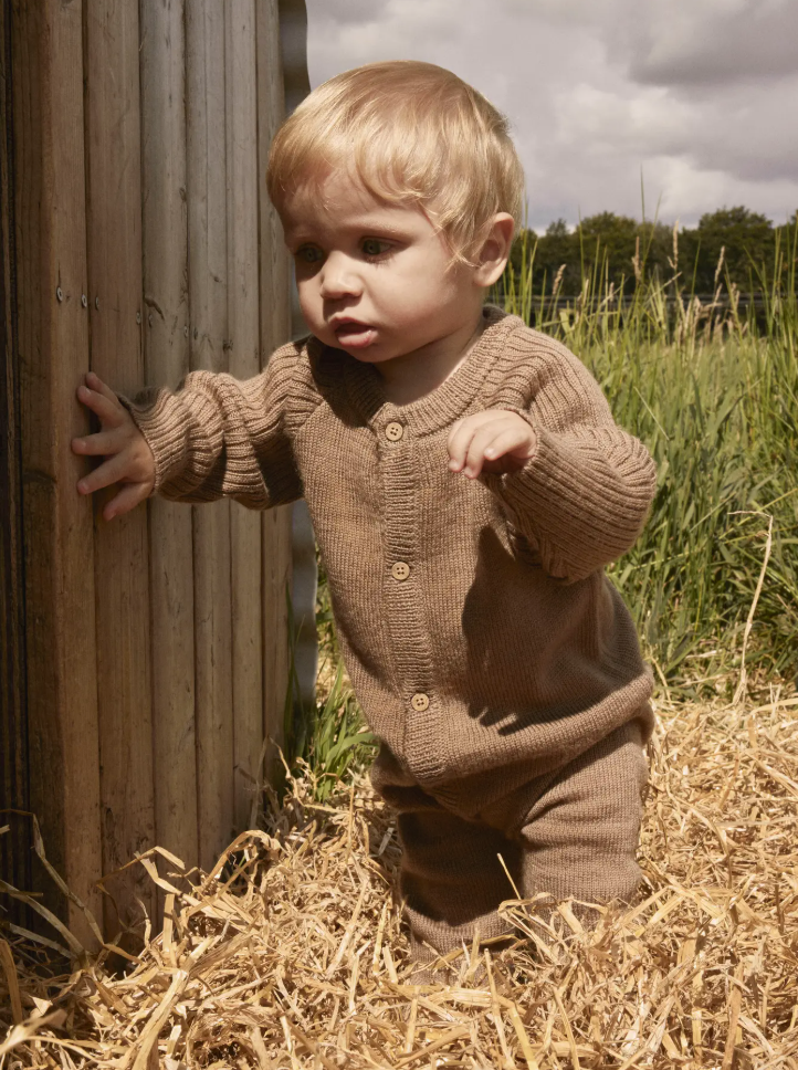 Nomo Noa Wool Ls Knit Suit Sepia Tint