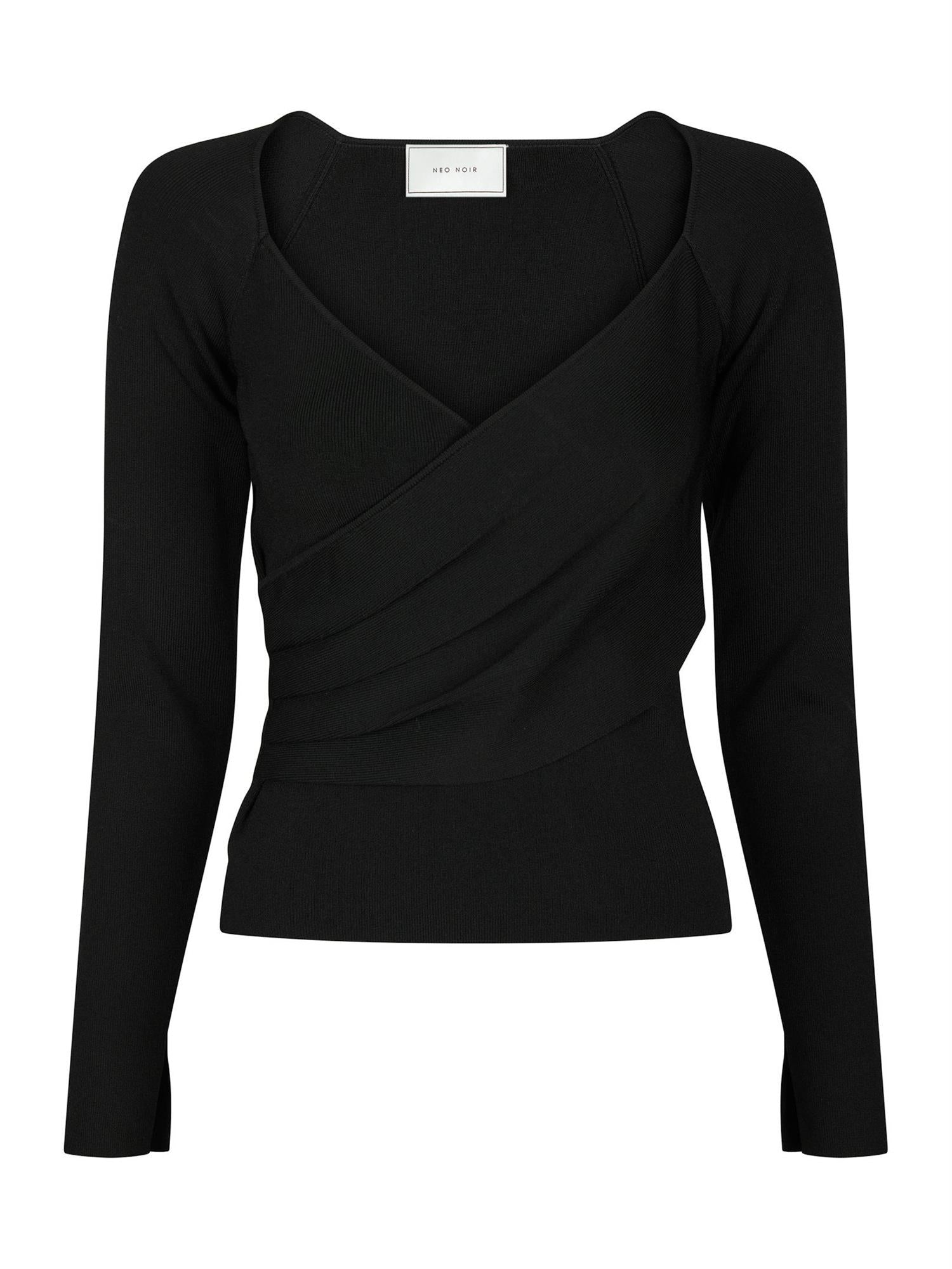 Elaina Knit Blouse Black