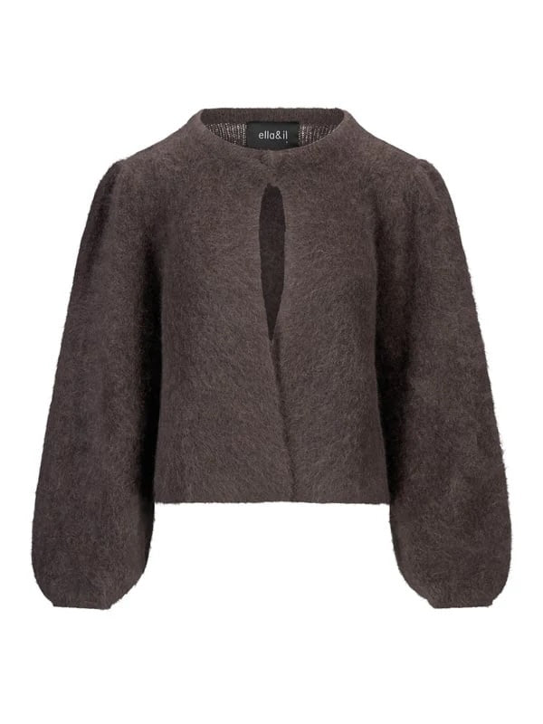 Amelia Chunky Cardigan Dark Brown