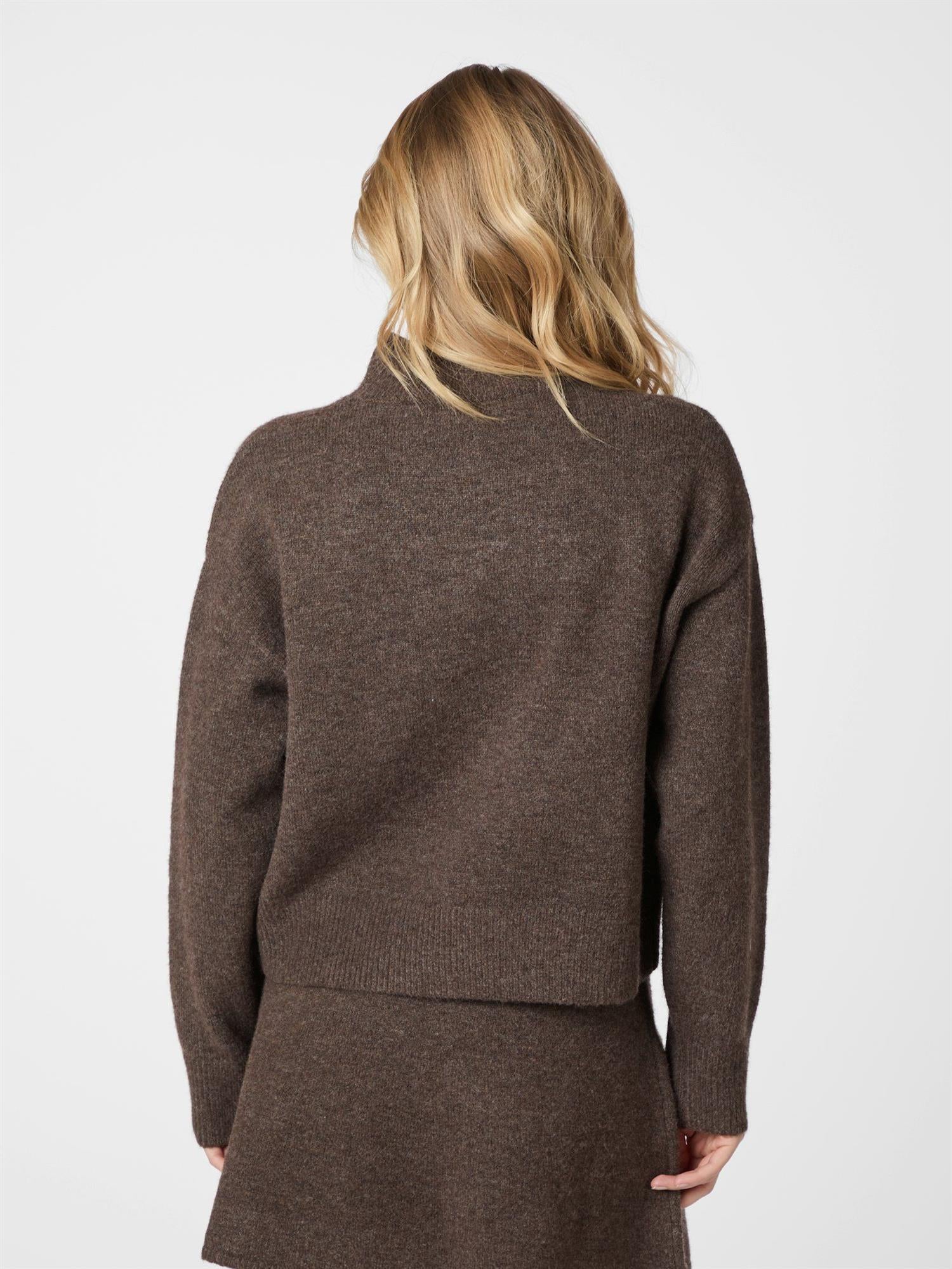 Paulina Knit Blouse Dark Brown