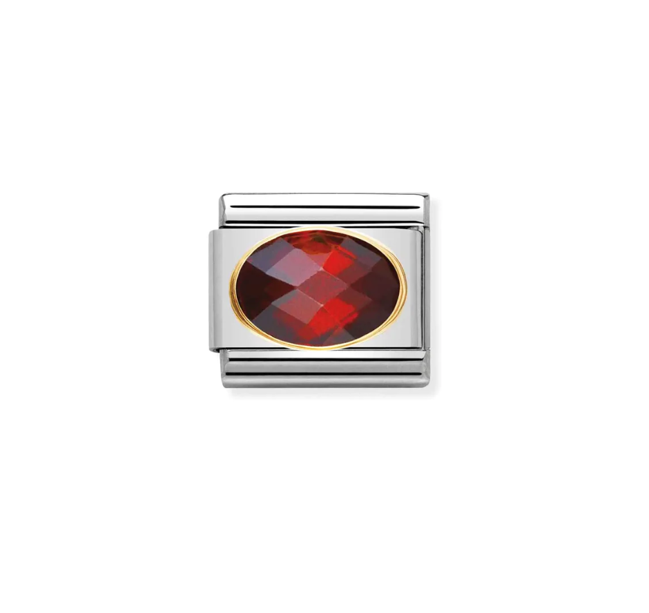 Oval Stones Red Zirkon