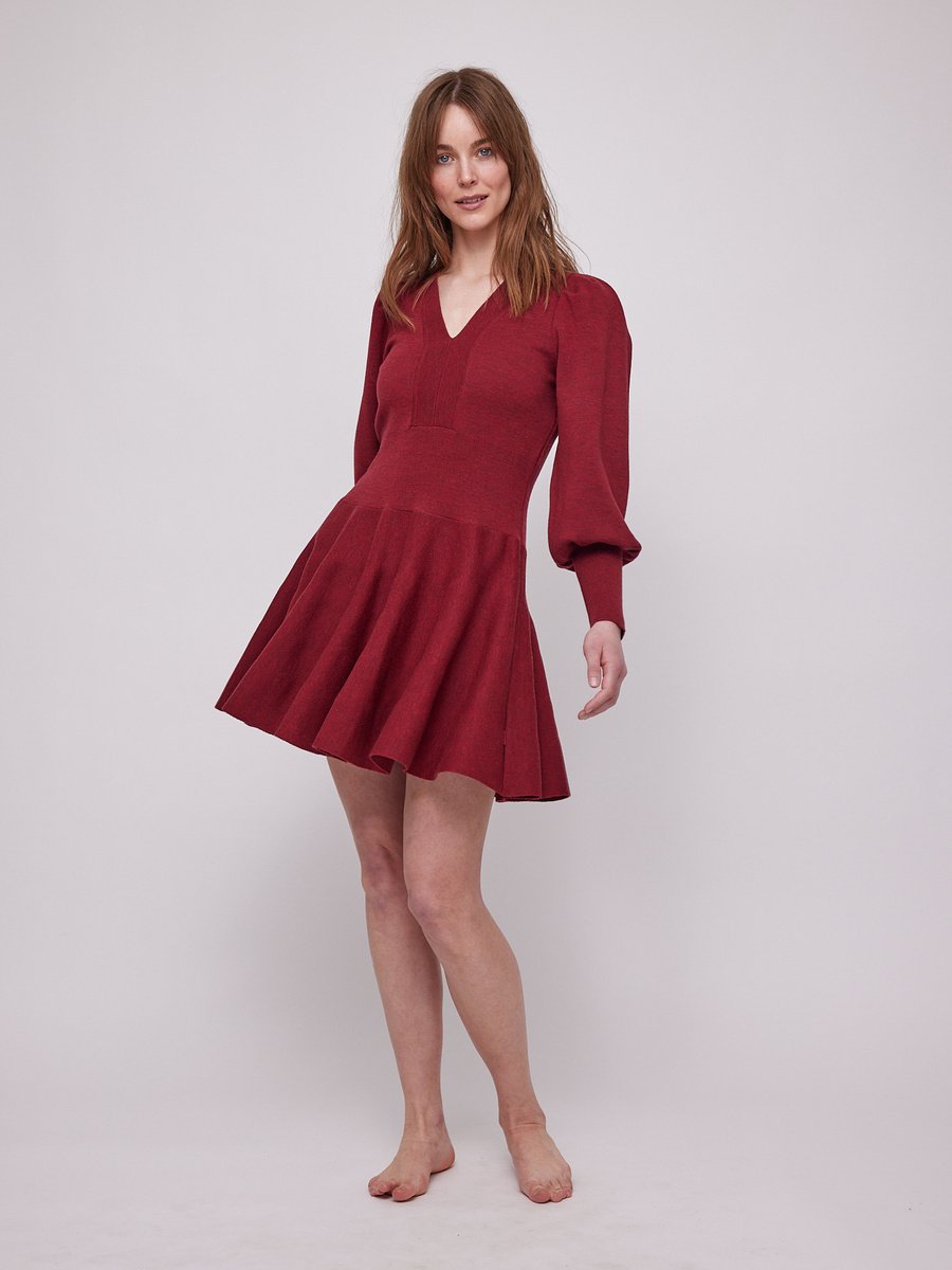 Jules Merino Dress Ruby Red