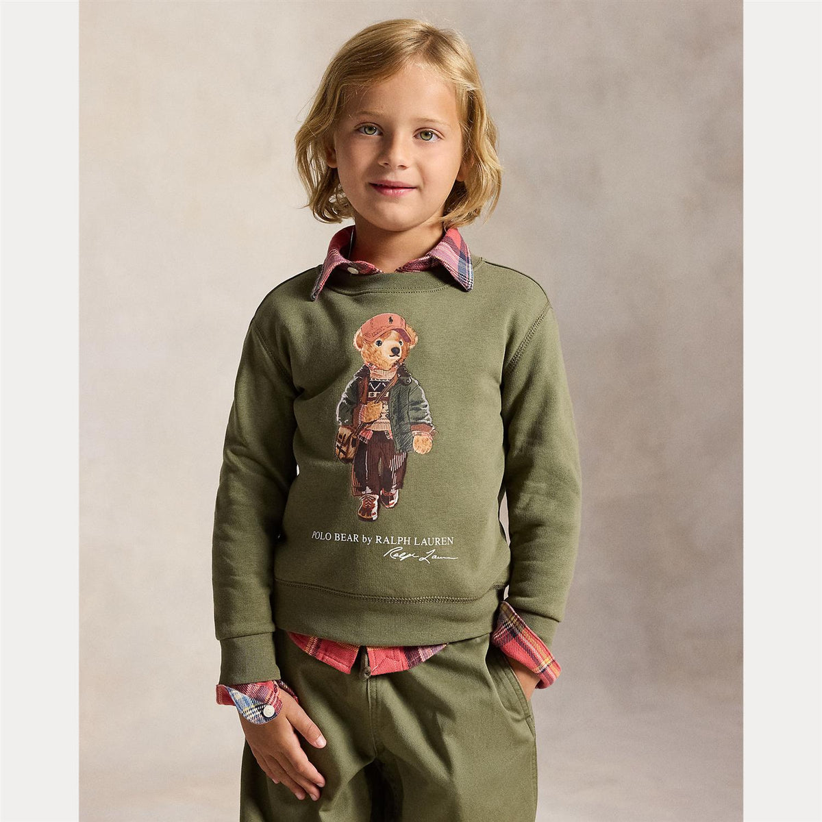 Polo Bear Fleece Sweatshirt Cruise Olive