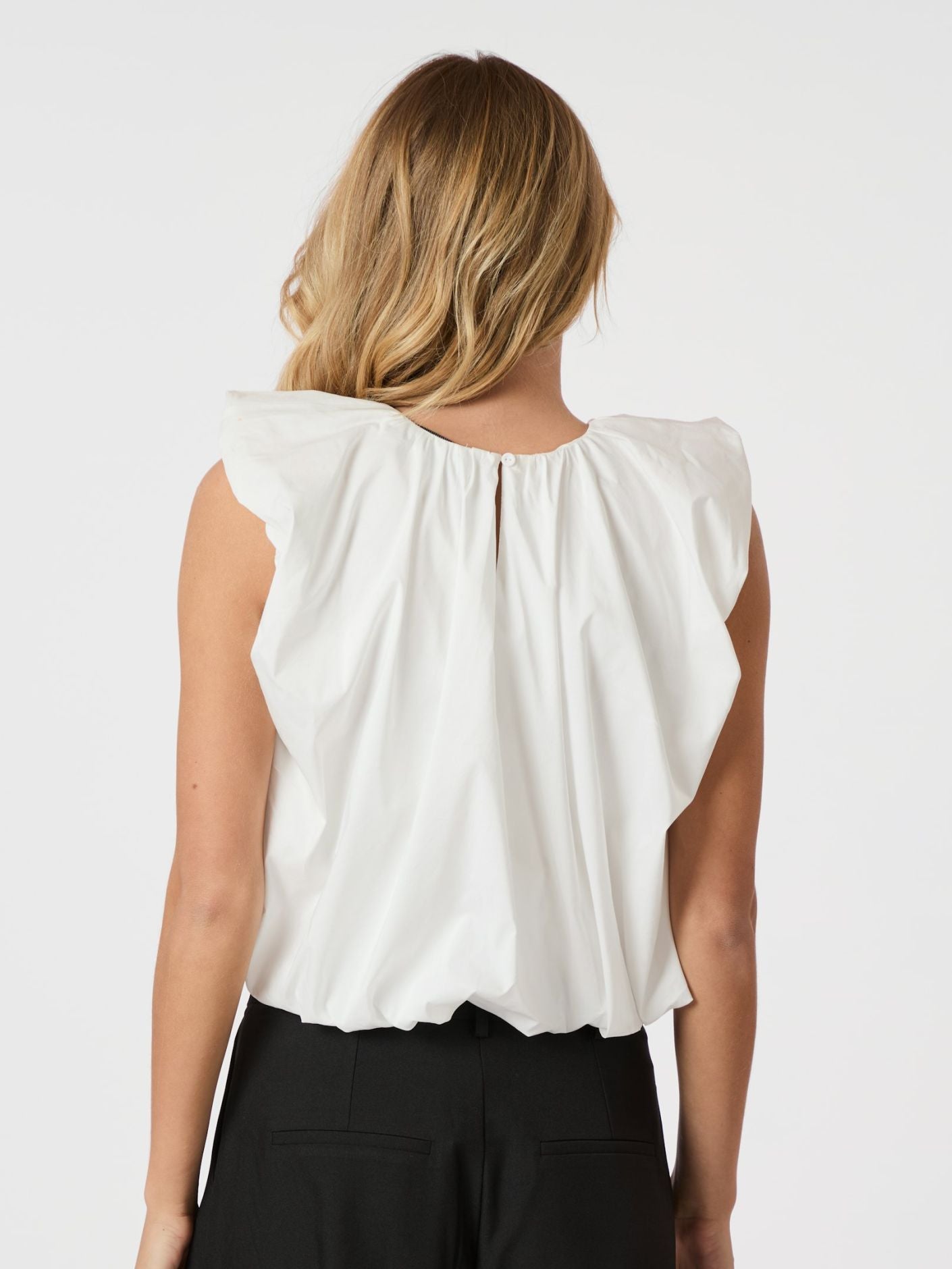 Ivania Poplin Top White