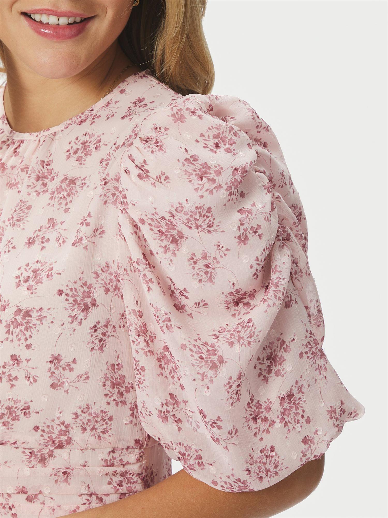 Kikka Chiffon Dress Flower Dress Rose