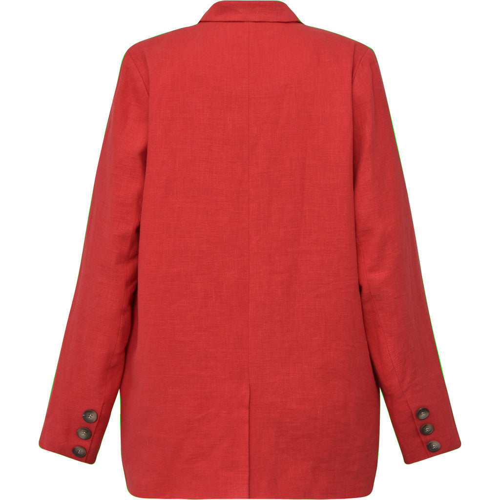 Annali Linen Blazer Red