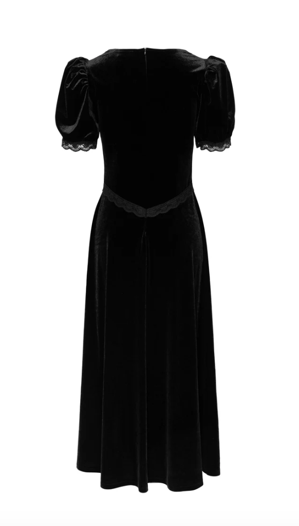 Francis Velvet Midi Dress Black Velvet