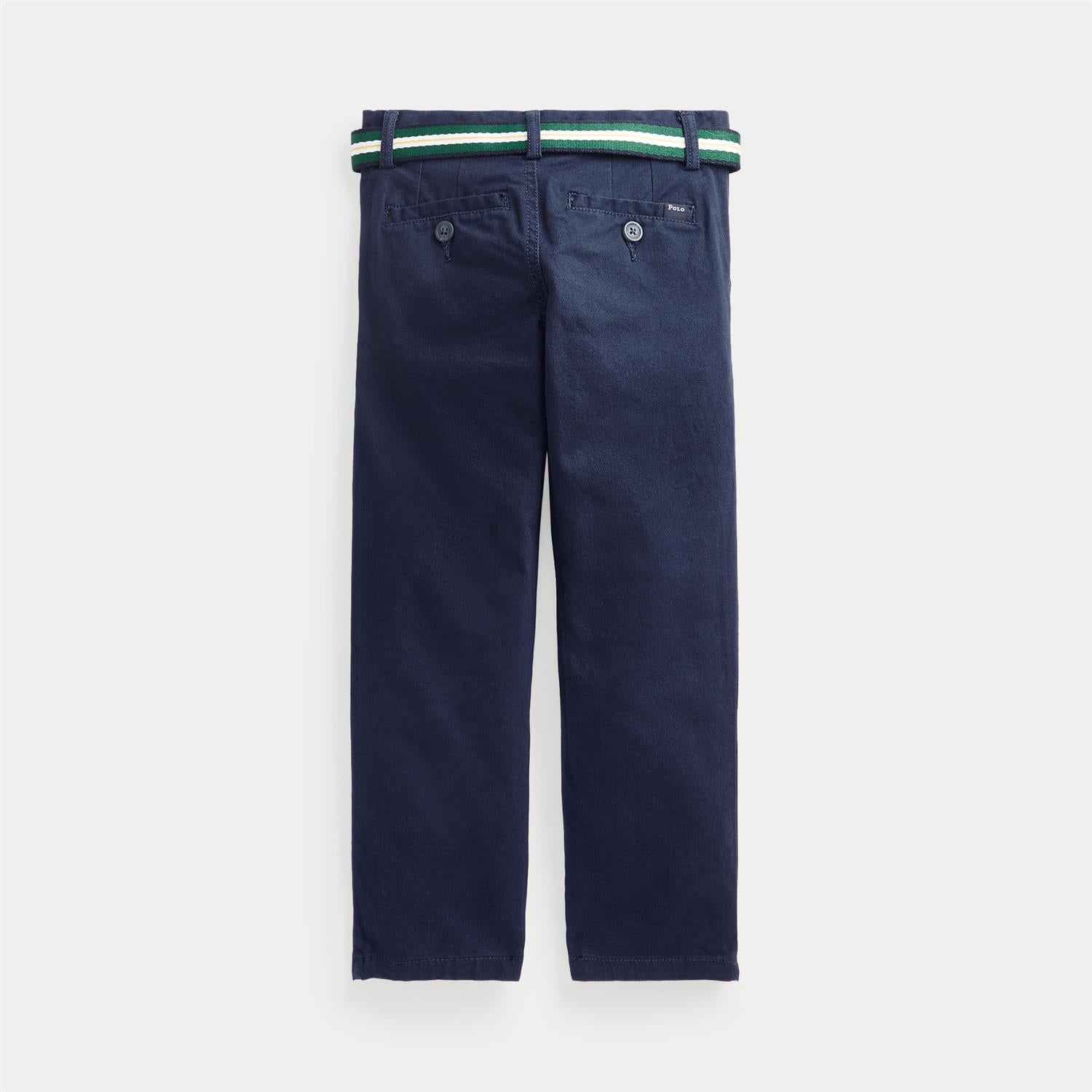 Belted Slim Fit Stretch Twill Pant Newport Navy