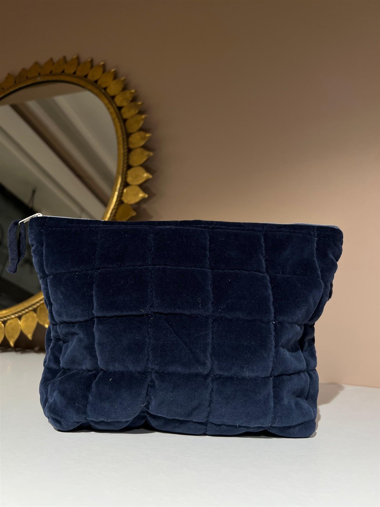 Toalettmappe Velour Indigo