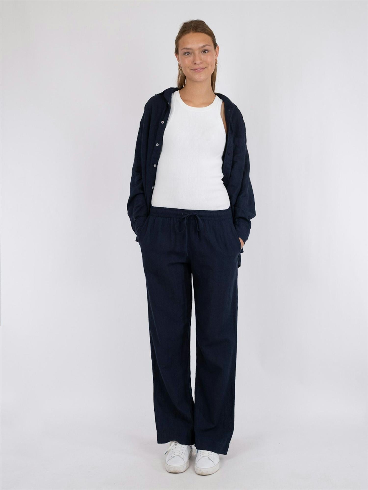 Sonar Linen Pants Navy