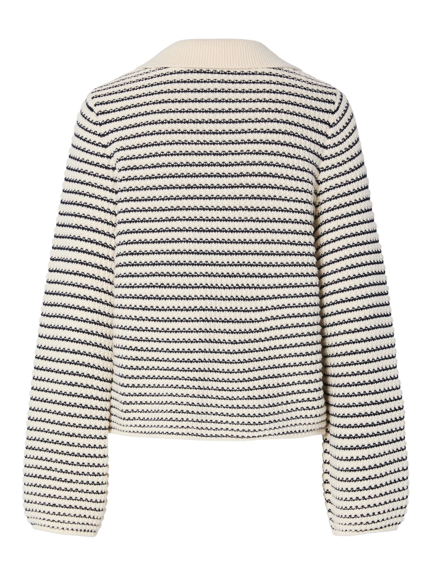 YASFANTO Knit Carding Gardenia/Navy Blazer