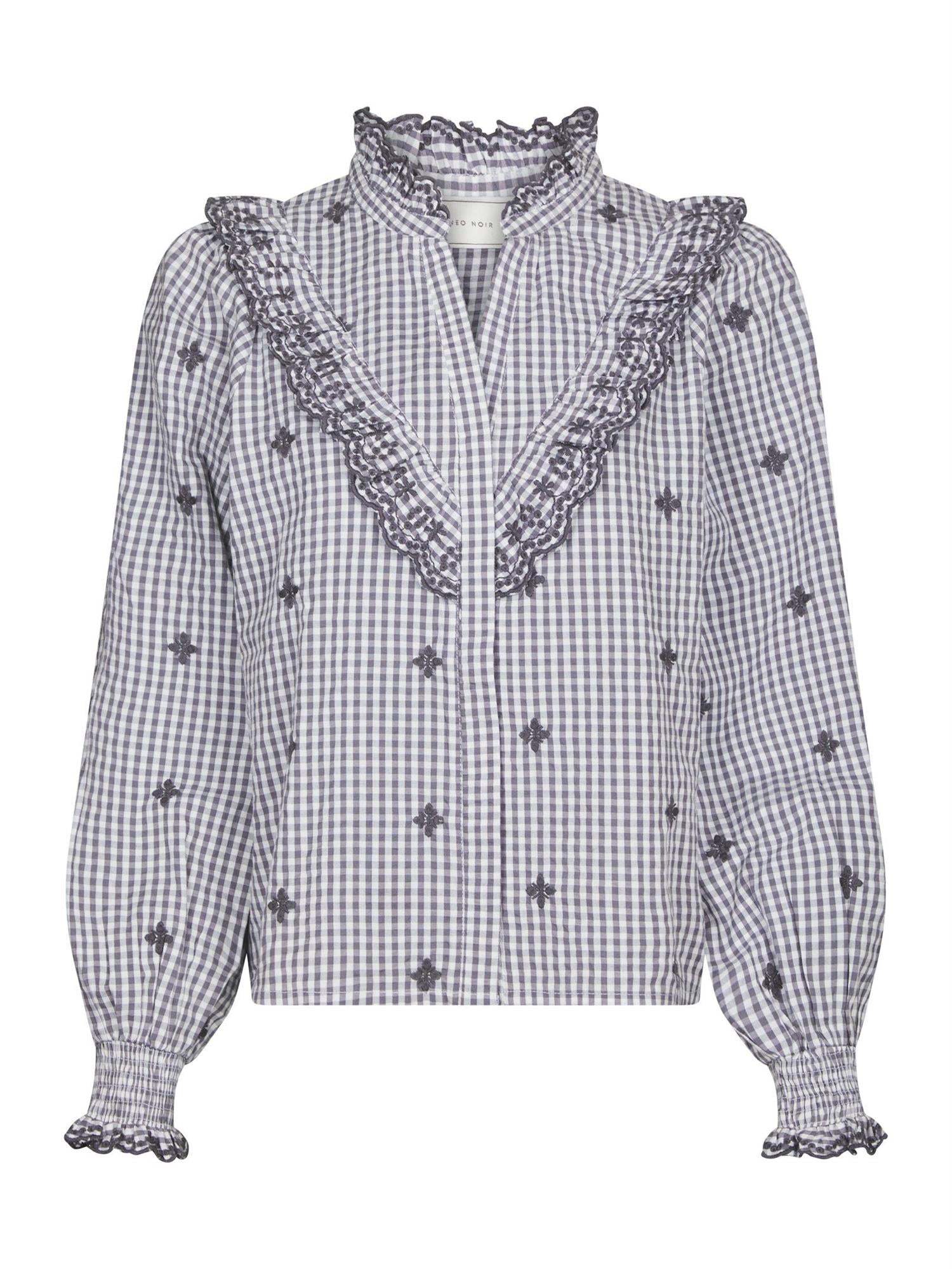Degas Check Blouse Grey
