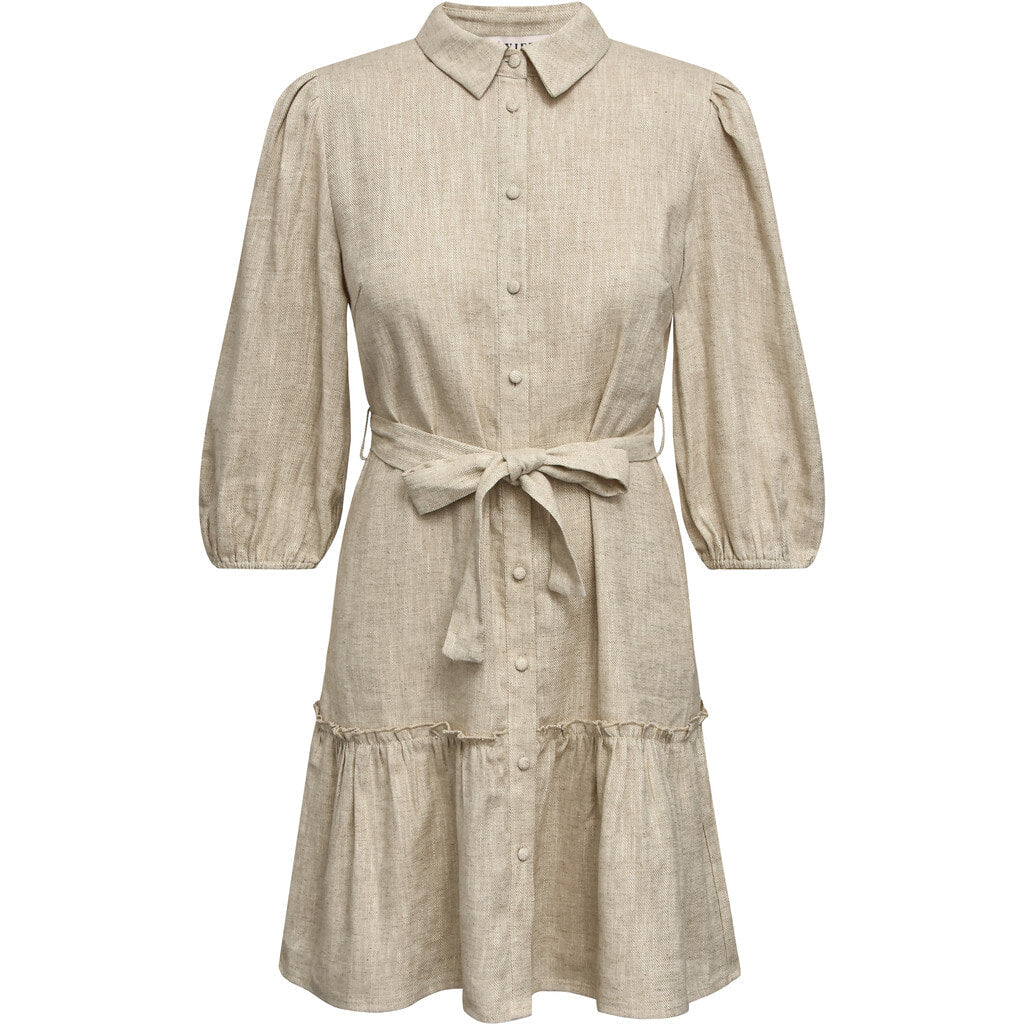 Linen Dress Light Sand