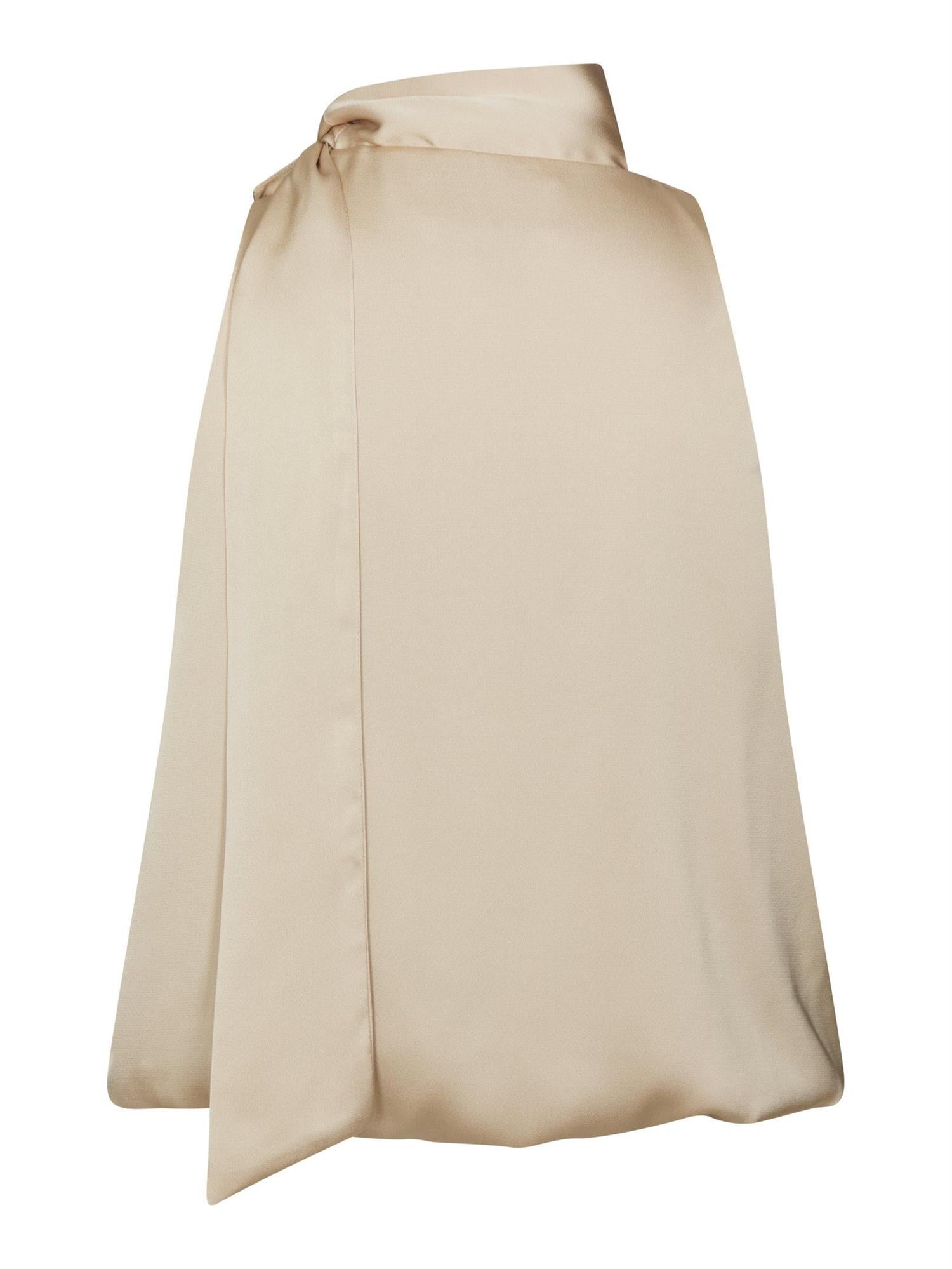 Veda Drapy Satin Top Dark Sand