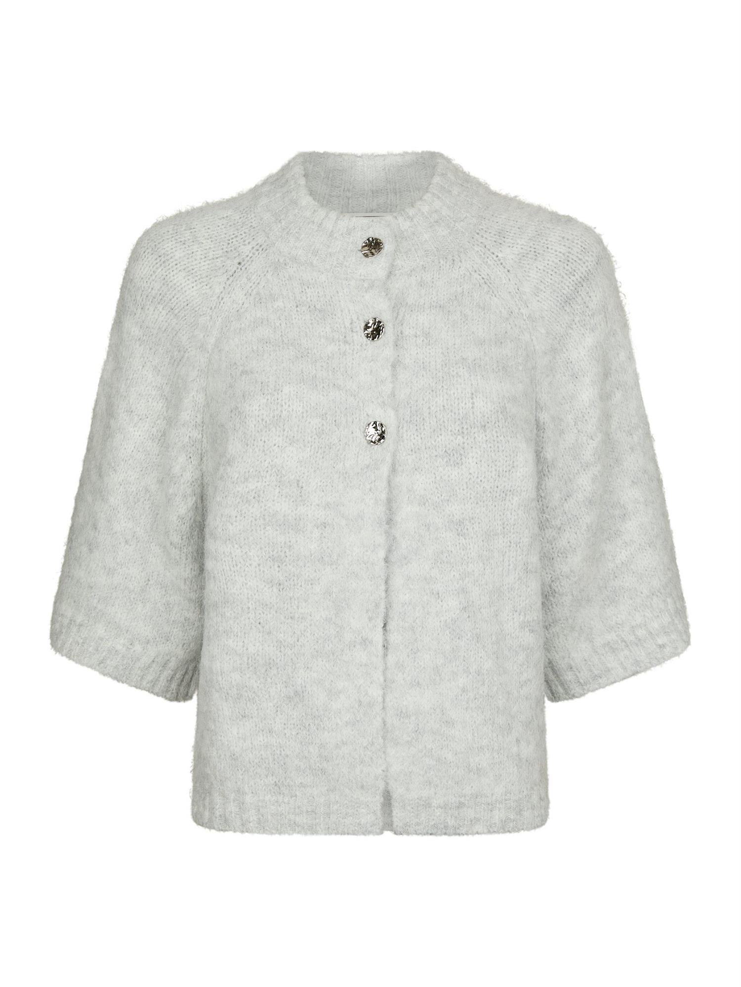 Benuta Fluffy Knit Cardigan Light Grey