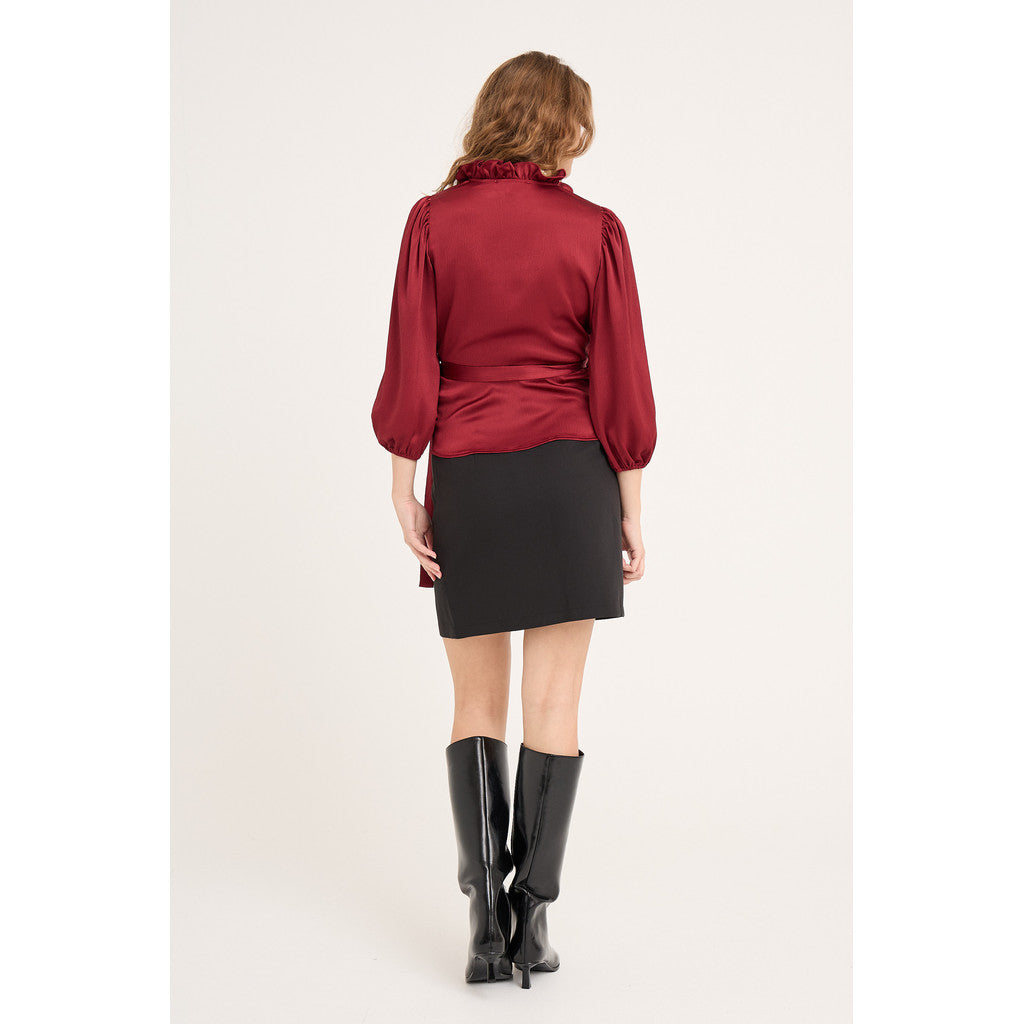 Peony 3/4 Sleeve Blouse Bordeaux