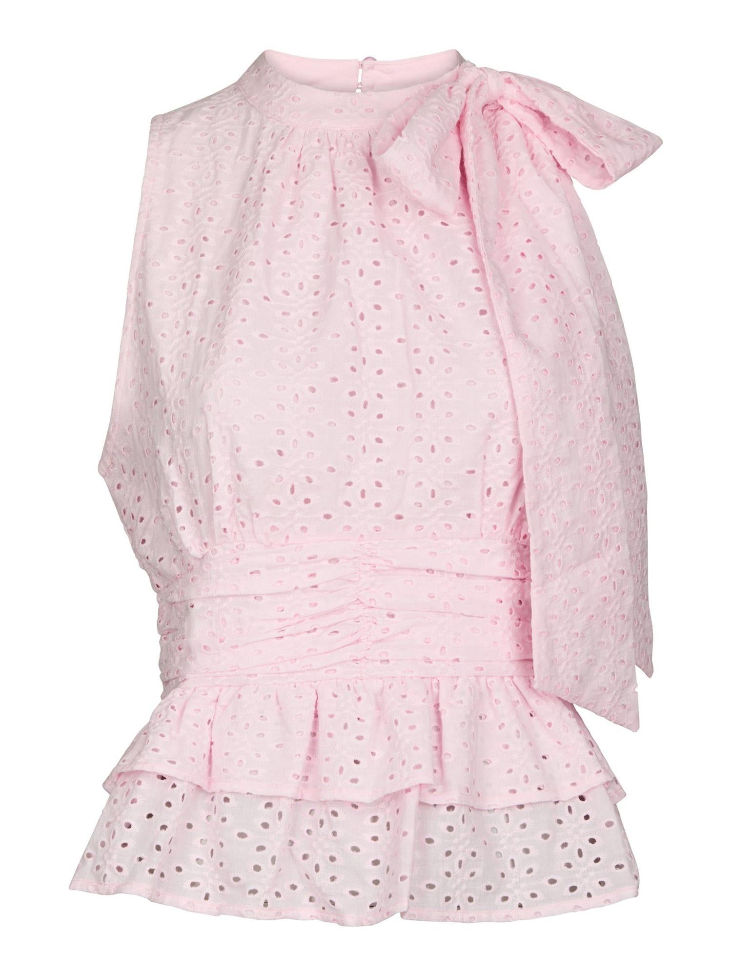 Ansol Emb Top Light Pink