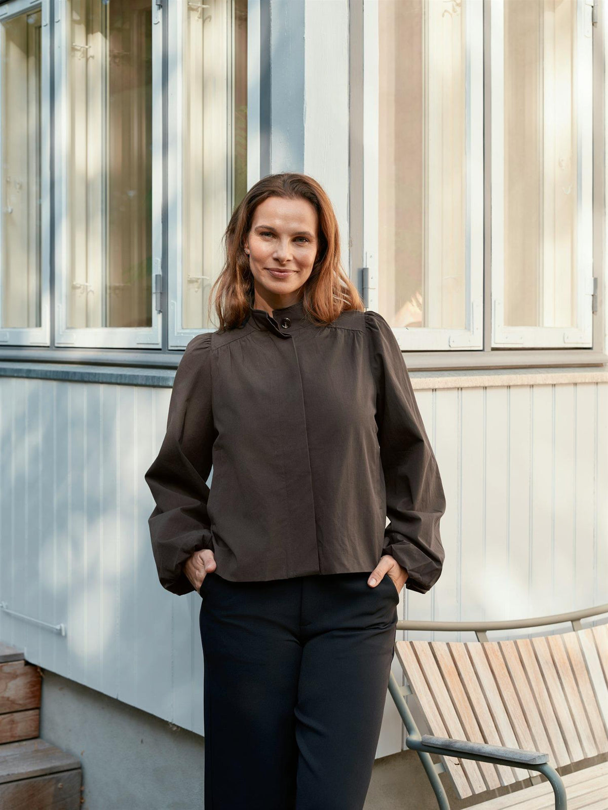 Tirsa Twill Jacket Dark Brown