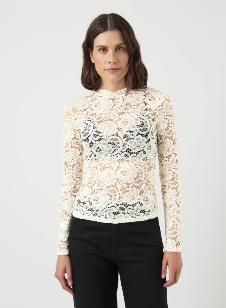YASLACEY Lace Top Pristine