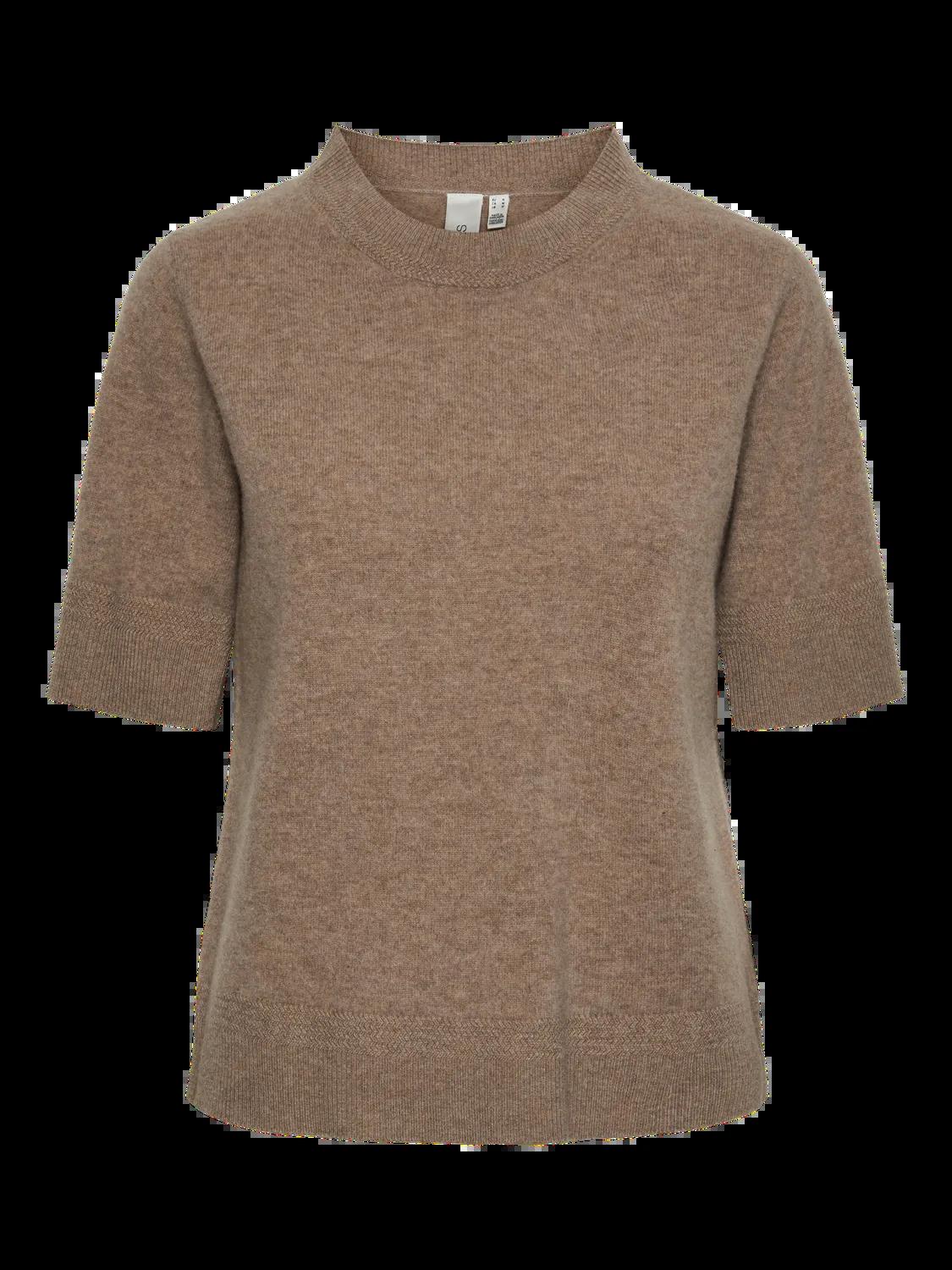 YASANNI Knit Pullover Taupe Gray