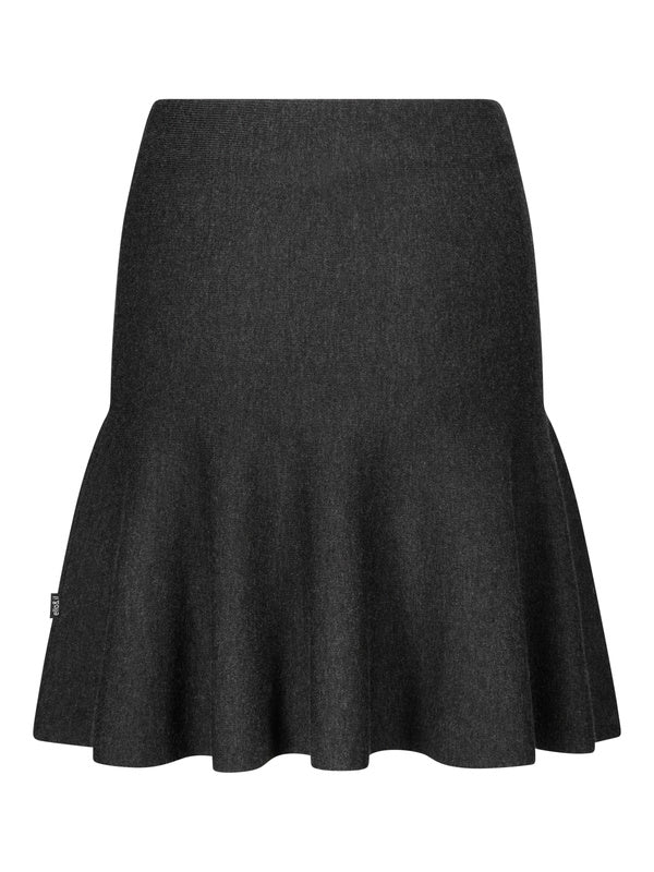 Triny Merino Skirt Dark Grey Melange