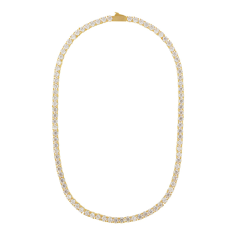Tennis Necklace Pale Gold