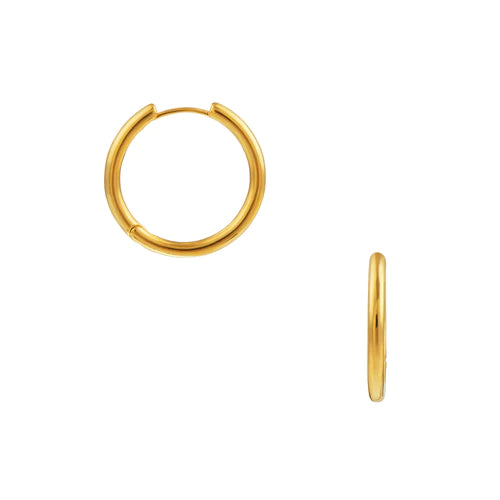 Large Everyday Elevated Hoop Gold