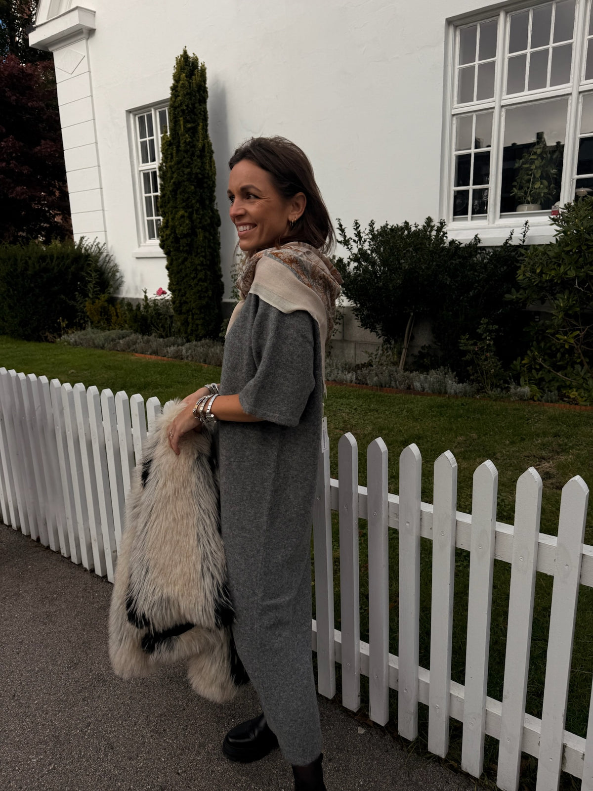 Dasila Dress Asphalt Melange Grey
