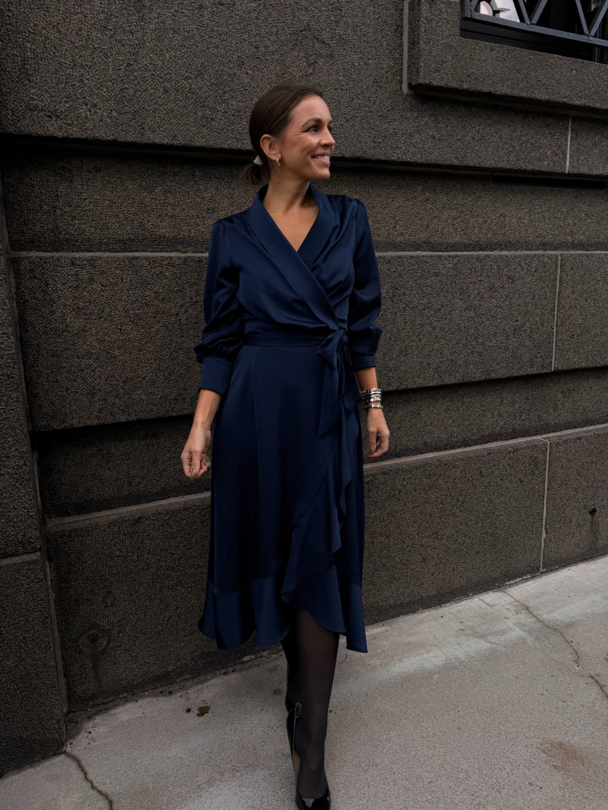 Iza Midi Dress Navy