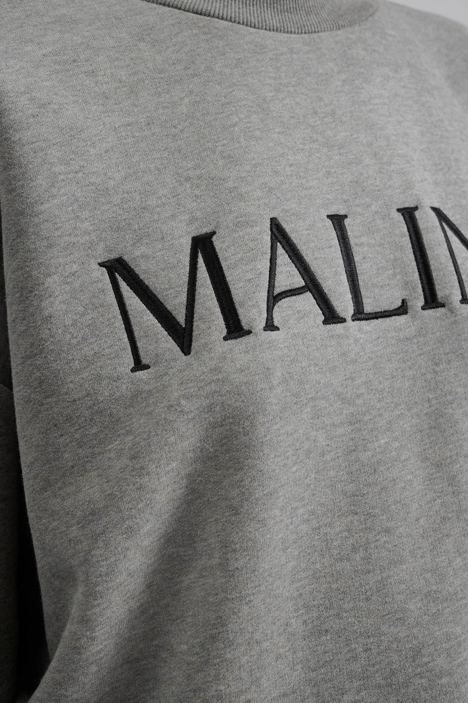 Malina Oversized College Sweater Grey Melange