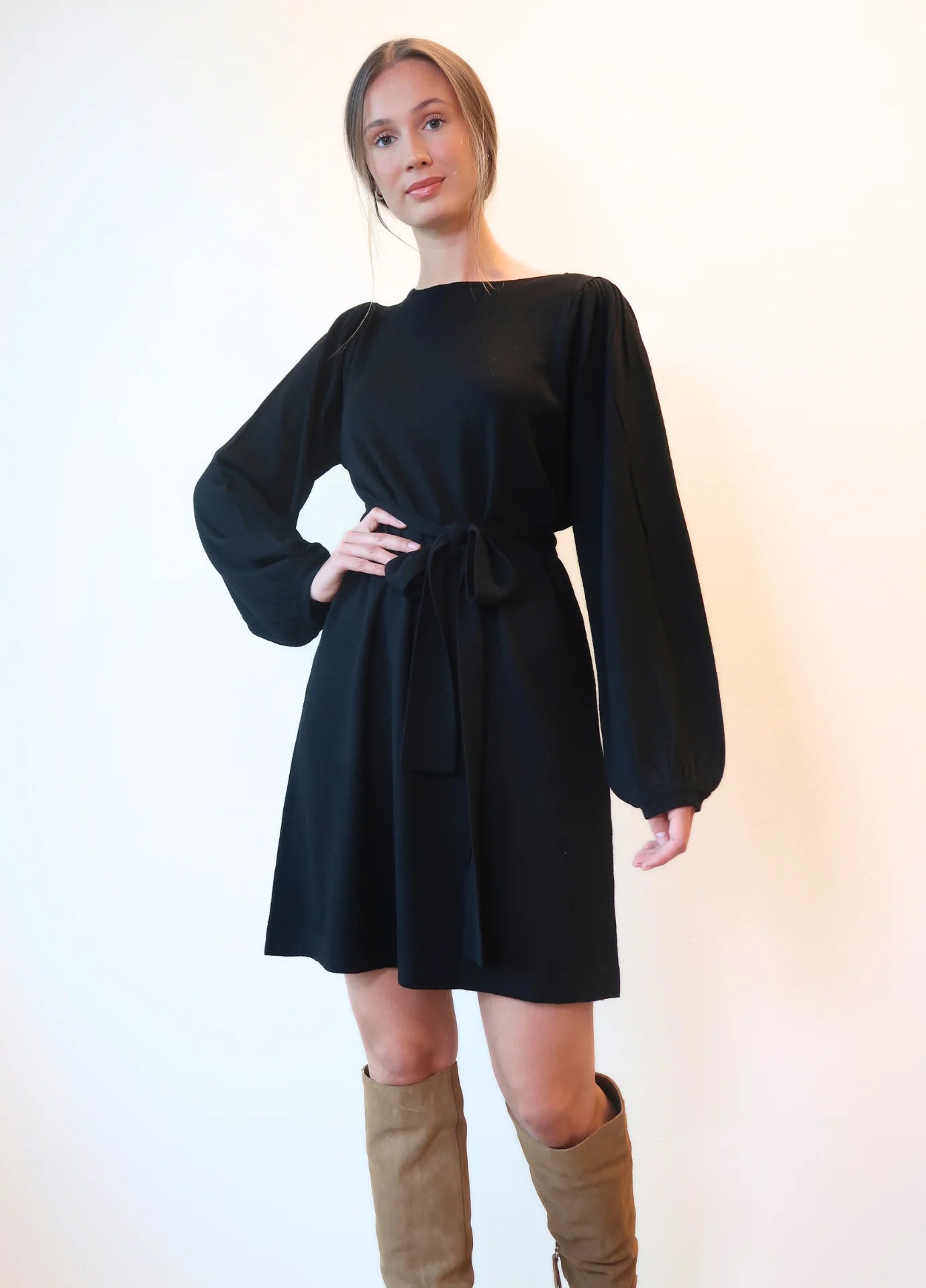 Helene Merino Dress Black