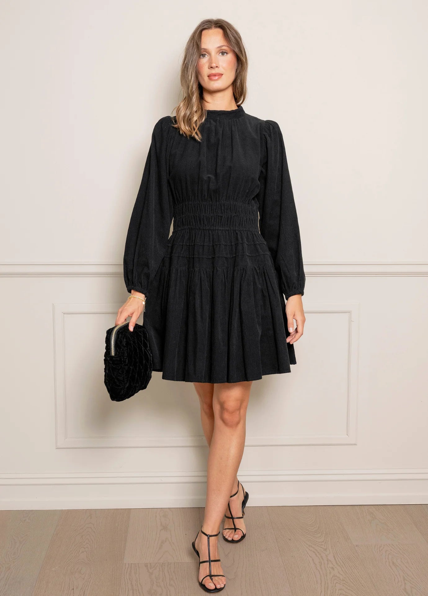 Jeanne Dress Oil Black