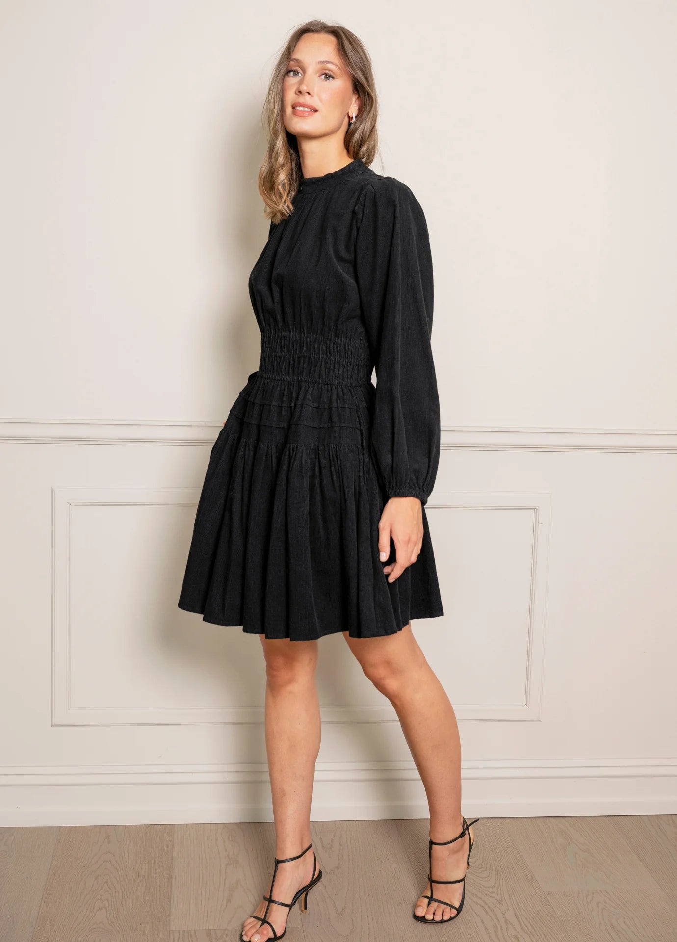 Jeanne Dress Oil Black