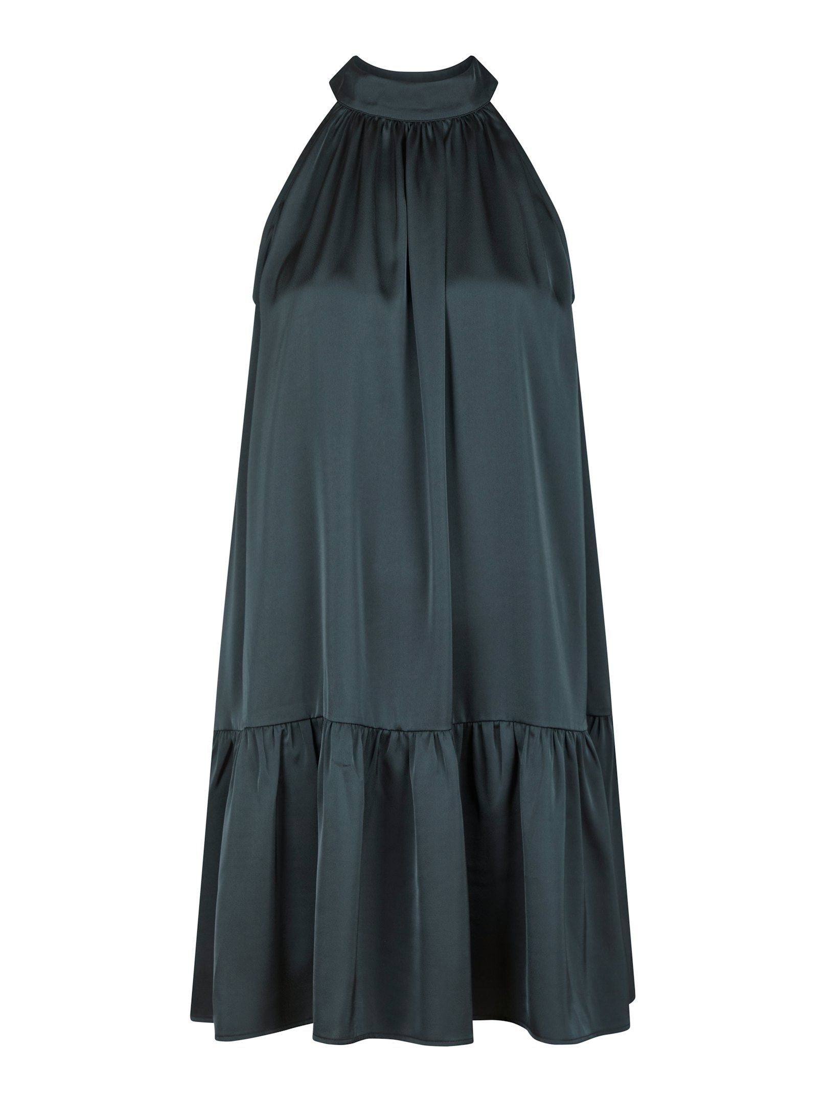 Aladia Drapy Satin Dress Dark Blue