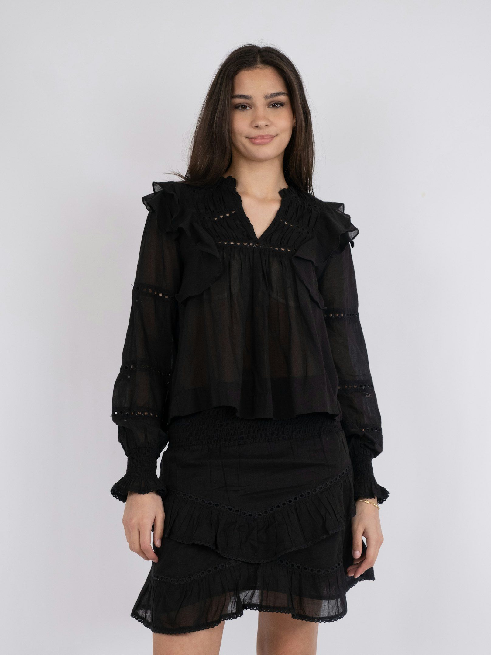 Aurika Voile Blouse Black