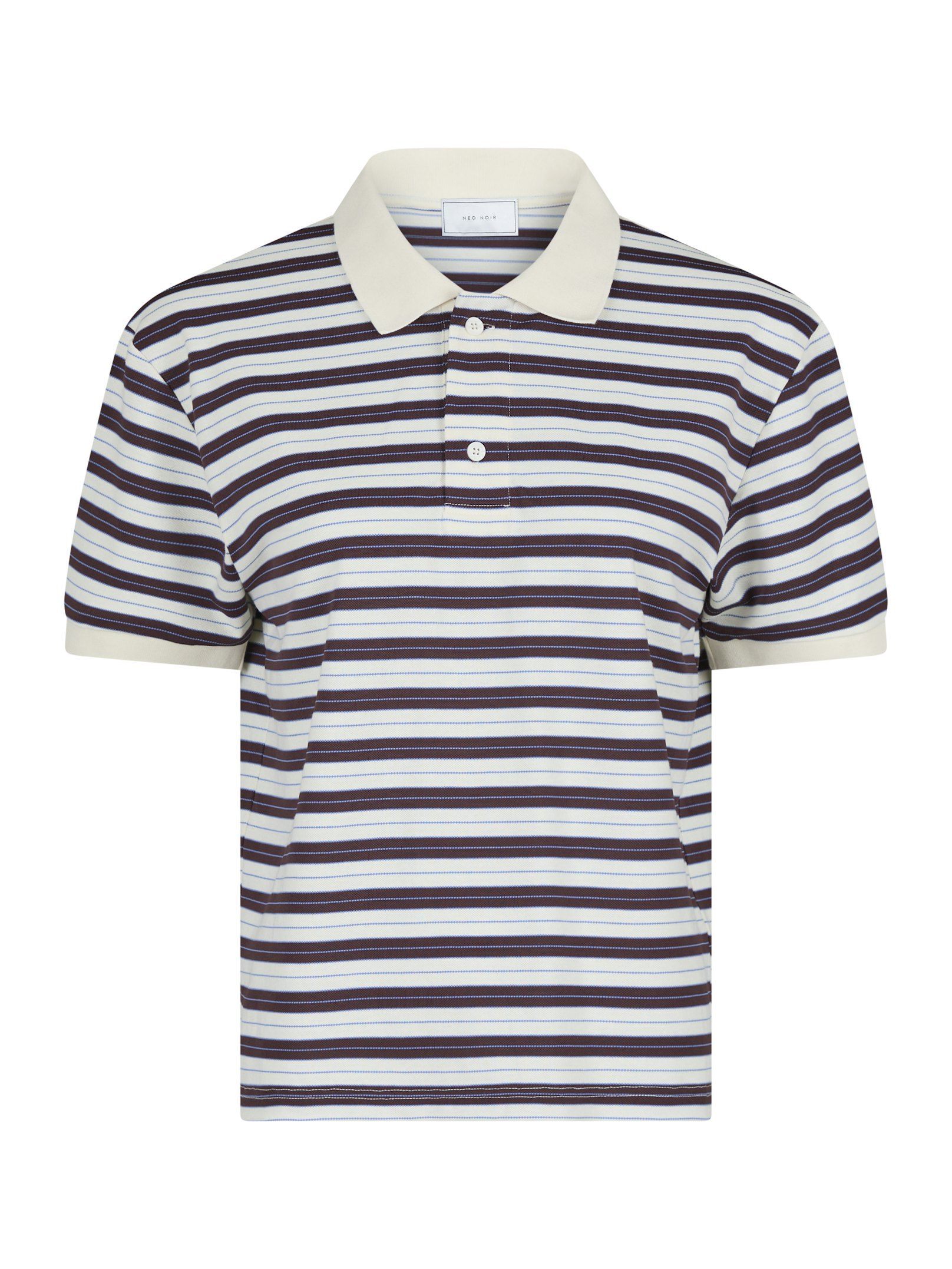 Beta Stripe Polo Tee Brown