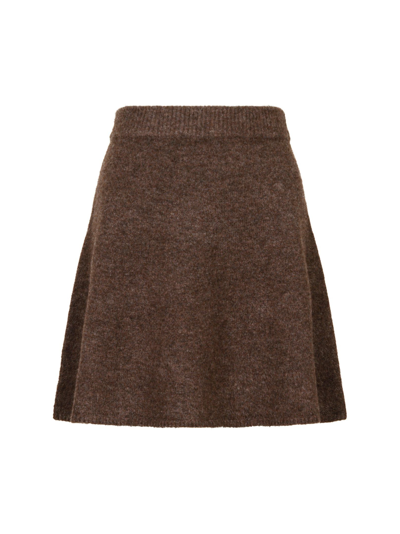 Gisa Knit Skirt Brown Melange