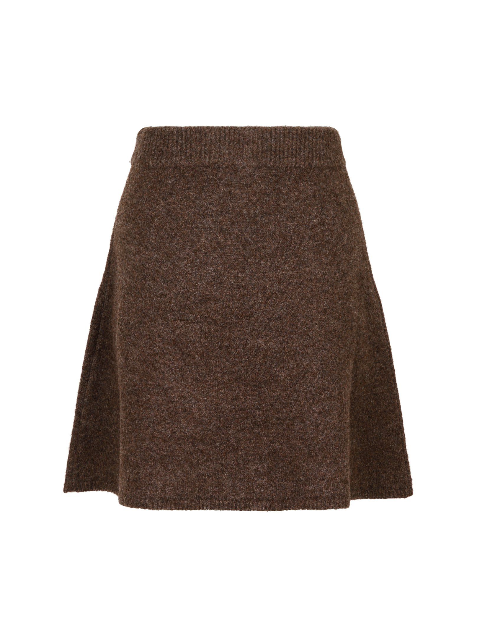 Gisa Knit Skirt Brown Melange