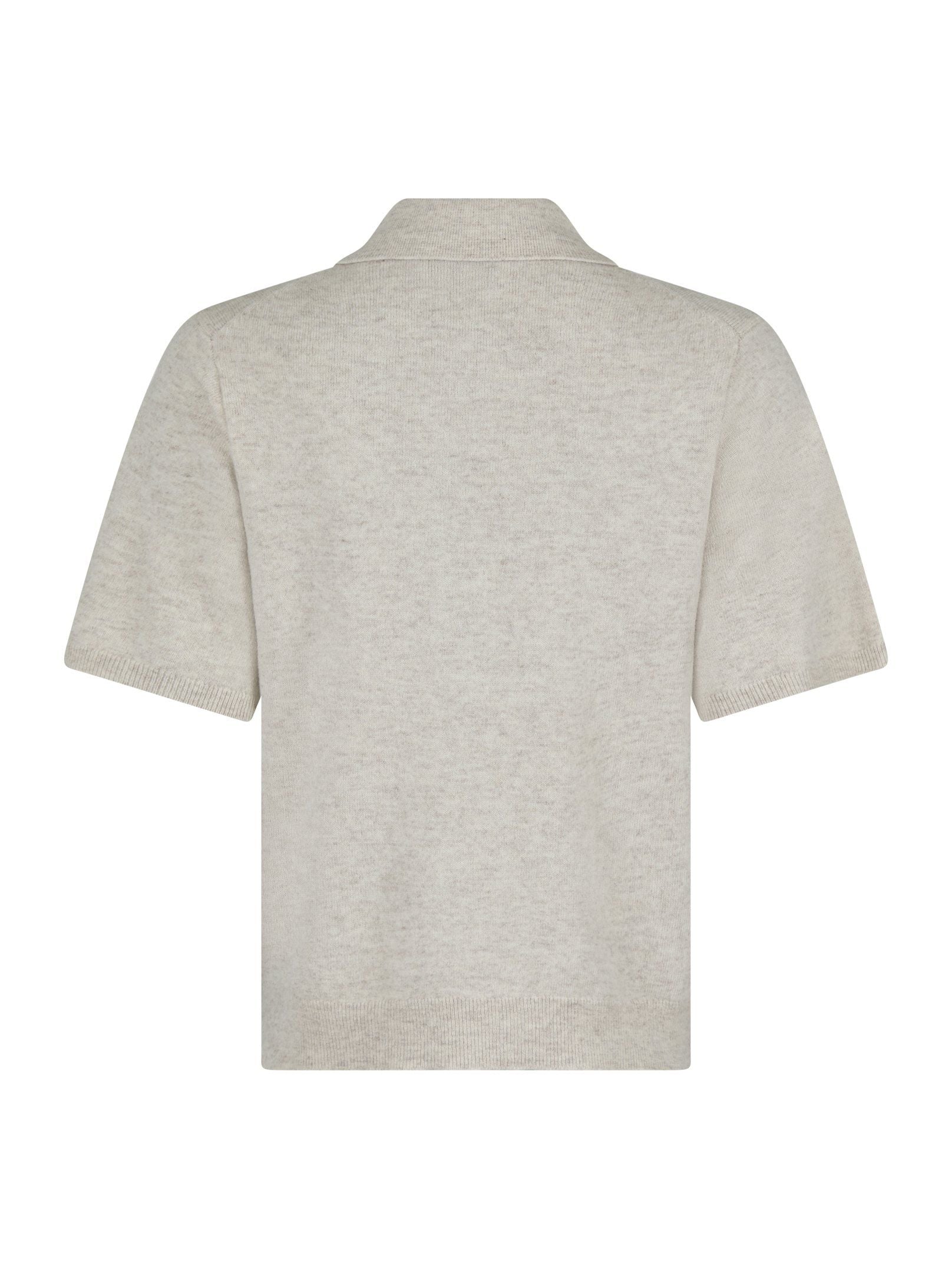 Gracie Knit Polo Tee Sand Melange