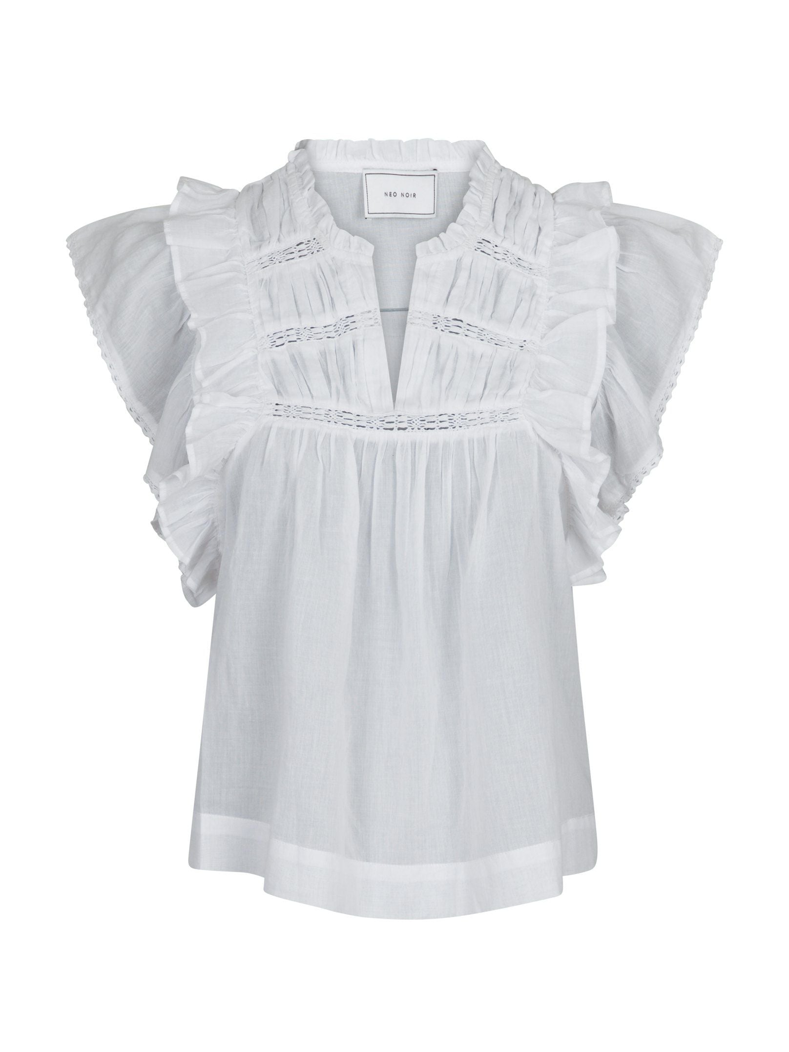 Jayla Voile Top White