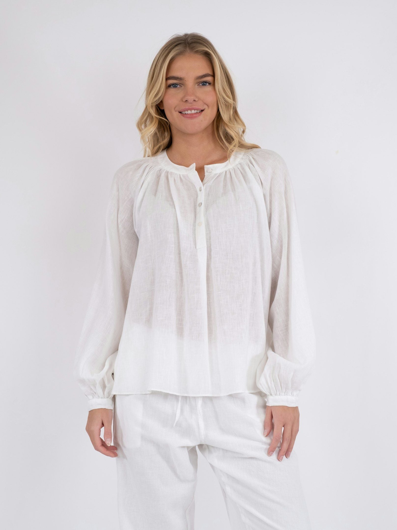Kirsty Solid Blouse White